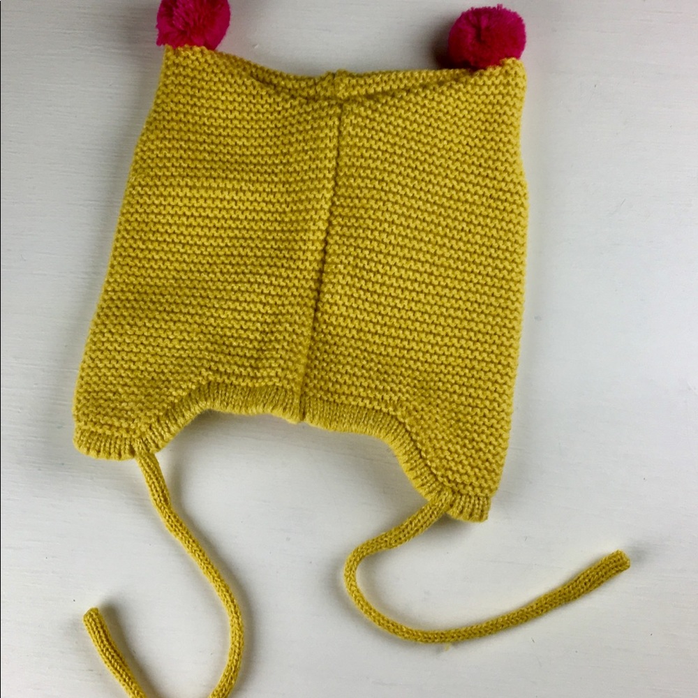 Winter Hat for Babies and Toddlers - yellow/pink - Picture 4 of 4